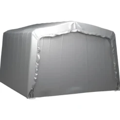 Skure, Garager & Carports^Opbevaringstelt 370x370 cm - Vandtæt og UV-resistent | Farve: Grå | Størrelse: 370x370 cm