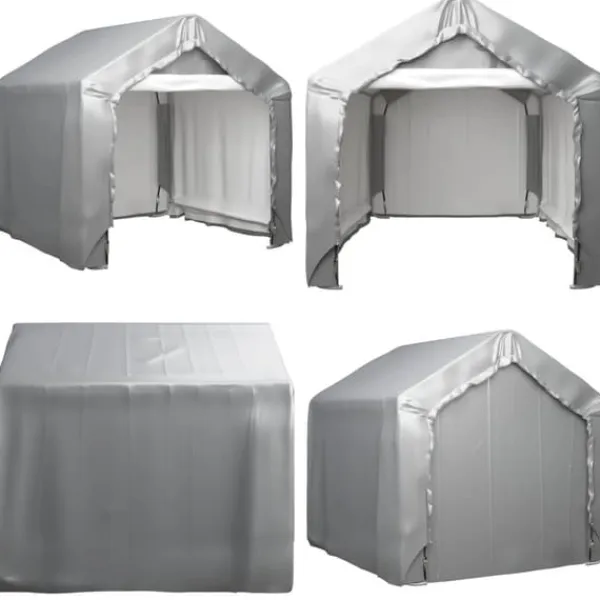 Skure, Garager & Carports^Opbevaringstelt 180x180 cm galvaniseret stål grå - Telt - Telte - Home & Living
