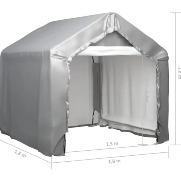 Skure, Garager & Carports^Opbevaringstelt 180x180 cm galvaniseret stål grå - Telt - Telte - Home & Living