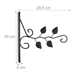 Discount Ophængsbeslag til kurv, 30x29,5x2 cm, Sort Havedekorationer