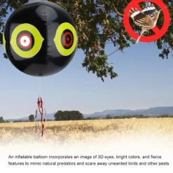 Insektmiddel & Dyreafvisende Middel^Oppustelig Fugleskræmningsballon Fugleafvisende Rovdyrballon (Sort)