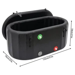 Best Oppustelig isbadekar, stor kapacitet 275L, holdbart PVC-materiale,sort Spa & Udendørsbad
