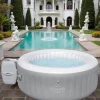 Spa & Udendørsbad^Oppustelig jacuzzi – 4 personer – 100 massagedyser – 600L – Firkantet – Med filterpumpe og låg – Ø154 cm – Op til 40°C – Indendørs og udendørs