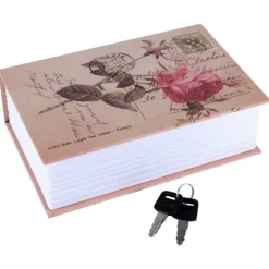 Discount Ordbog Bog Hemmelig Sikkerhedsboks Penge Kontanter Smykker Låseboks (Rose Dagbogstype) Pengeskabe