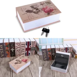 Discount Ordbog Bog Hemmelig Sikkerhedsboks Penge Kontanter Smykker Låseboks (Rose Dagbogstype) Pengeskabe