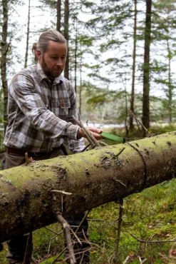 Haveværktøj^Orrefors Hunting sågkedja, ficksåg i nylonfodral, 1m