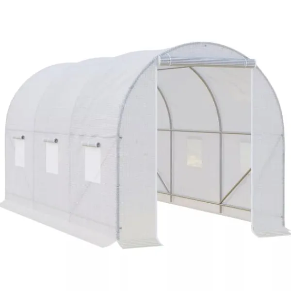 Drivhus^Outsunny Drivhus 350x200x200cm Foliedrivhus, Plantehus, Folie til haven