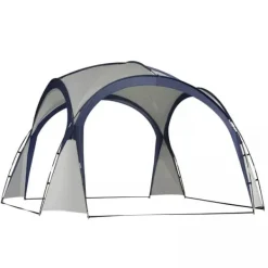 Telte & Lysthuse^Outsunny Have / Camping Telt - Vandtæt Polyester, Glasfiberramme - Cremhvid/Blå 3,5x3,5x2,3m