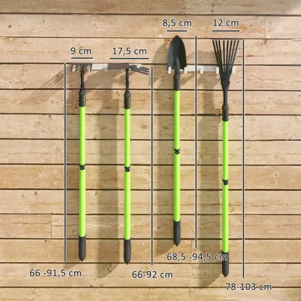 New Outsunny Haveværktøjssæt 4 stk. Grøn Metal Haveværktøj
