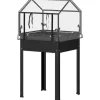 Outsunny Højbed med Drivhus, Plantekasse i Metal, 60x60x120 cm, Sort Drivhus