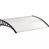 Best Outsunny Hoveddørsbaldakin Hvid Polycarbonat 122x90cm - Regn- og Solbeskyttelse med UV-filter Skure, Garager & Carports