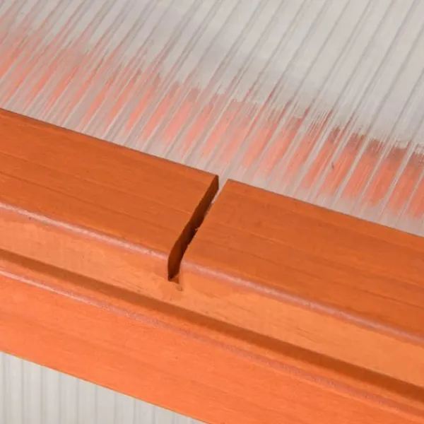 Clearance Outsunny Mini Drivhus Orange - Fyrretræ/Polycarbonat 90x46x40cm Drivhus