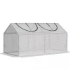 Best Outsunny Minivæksthus med UV-resistent PE-dække, stålramme, lynlåsvindue, 120x60x60 cm, Hvid Drivhus