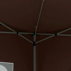 Outsunny Pop-up Pavillon 3x3m - Vandafvisende, Vinterfast, UV50+, Kaffe Polyester, m. 4 Sidepaneler Telte & Lysthuse