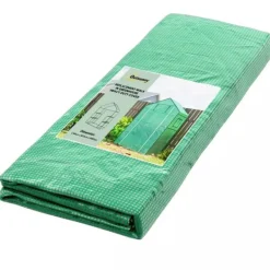 Clearance Outsunny Reservedele PE-foliecover til drivhus, Grøn, UV-beskyttelse, Oprulningsbar dør og vindue, 140x73x190 cm Drivhus