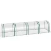 Best Outsunny Tunneldrivhus til planter - Folievægsthus med dør - PVC i klar farve - 395 x 100 x 80 cm Drivhus