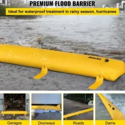 Discount Oversvømmelsesbarriere, 732x50,8x30,5 cm, Gul, PVC Beredskabsplaner