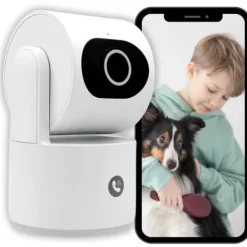 Sikkerhedsmonitorer & Videokameraer^Overvågningskamera - KONYKS - CAMINI CARE 2 - Indendørs - Wifi med sirene og videoopkaldsknap