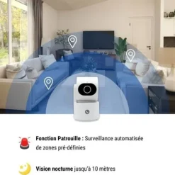 Sikkerhedsmonitorer & Videokameraer^Overvågningskamera - KONYKS - CAMINI CARE 2 - Indendørs - Wifi med sirene og videoopkaldsknap