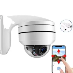 Overvågningskamera, 4K Høj Opløsning, 12X Optisk Zoom,8MP POE PTZ Kamera Sikkerhedsmonitorer & Videokameraer