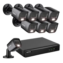 Outlet Overvågningskamera System, 1080P Opløsning, Nattesyn Funktion,4T, 8PCS Sikkerhedsmonitorer & Videokameraer