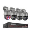 Sikkerhedsmonitorer & Videokameraer^Overvågningskamera System, 8 Kanaler, AI Menneske Detektion,8CH 5MP 4PCS CAM, Ingen indbygget HDD