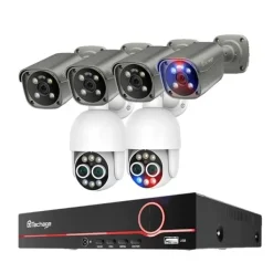Best Overvågningskamera System, 4K Opløsning, AI Menneske Detektion, Ingen, 8CH NVR 6 Kamera B Sikkerhedsmonitorer & Videokameraer