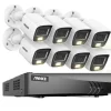 Sikkerhedsmonitorer & Videokameraer^Overvågningskamera System, 5MP Opløsning, Vejrbestandigt Design,8CH DVR 8Pcs Kits, 1T