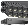 Online Overvågningskamera System, 5MP Opløsning, Vejrbestandigt Design,8CH DVR 8Pcs Kits, Ingen Sikkerhedsmonitorer & Videokameraer