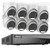 Sikkerhedsmonitorer & Videokameraer^Overvågningskamera System, 5MP Opløsning, Vejrbestandigt Design,8CH DVR 8Pcs Kits, Ingen