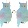 Insektmiddel & Dyreafvisende Middel^Owl Bird Repellent Control Skrämma Device Holografisk reflekterande Fake Owl Skrämmer Fågel Repellent Trädgårdstillbehör
