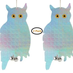 Insektmiddel & Dyreafvisende Middel^Owl Bird Repellent Control Skrämma Device Holografisk reflekterande Fake Owl Skrämmer Fågel Repellent Trädgårdstillbehör