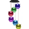 Vinddekoration^Owl Solar Wind Chime Ljus Vattentät färg Ändrar Utomhus Solar Garden Dekorativa lampor för Mors Dag Mamma Födelsedag Trädgård Trädgårdsdekoration