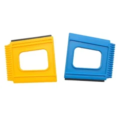 Snerydning^2-Pak - Isskraber med Gummiliste - Plastik - 10 x 10 cm –Skraber