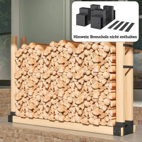 Discount 2-pak brændestativer til indendørs brug 33,5×10×15,5 cm, justerbar længde, metal, sort Tilbehør Til Brændeovne & Pejse