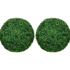 Discount 2-pak buksbomkugler 50 cm kunstige, plast, til hjem, kontor & have Havedekorationer