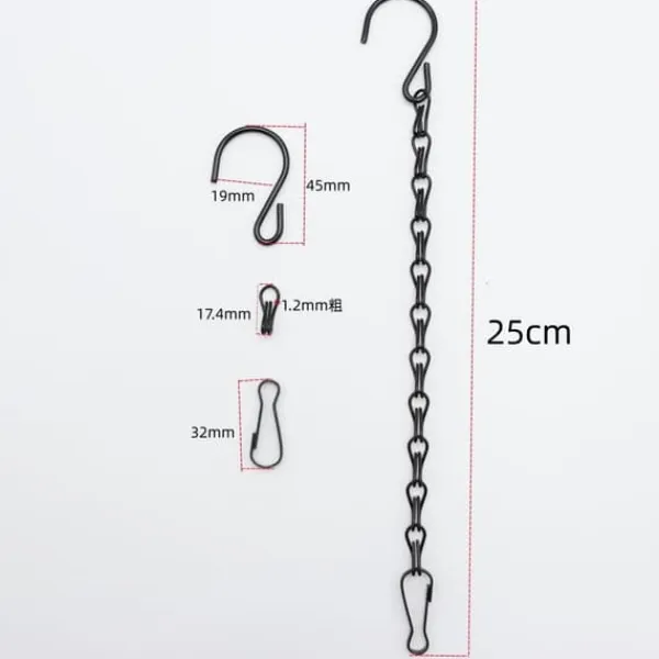 Til Fugle & Småvildt^2-pak fuglefoderhuse, urtepotter, lanterner og dekorative kæder (sort, 25 cm)