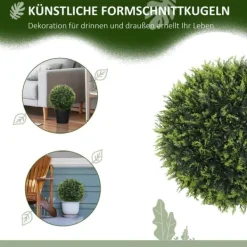 Outlet 2-pak kunstig ceder 45 cm med potte, dekorative planter til hjem & have Buskads