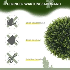 Outlet 2-pak kunstig ceder 45 cm med potte, dekorative planter til hjem & have Buskads