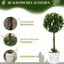 Online 2-pak kunstig lavendel 60 cm med potte, realistisk kunstblomst til hjem & have Buskads