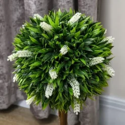 Online 2-pak kunstig lavendel 60 cm med potte, realistisk kunstblomst til hjem & have Buskads