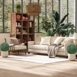 Hot 2-pak kunstig lavendel 60 cm UV-beskyttet med jordspyd, til hjem & have Haveplanter