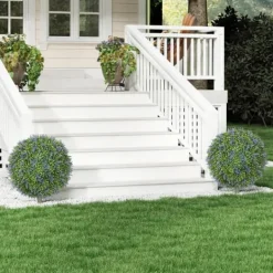 Haveplanter^2-pak kunstig lavendel 60 cm UV-beskyttet med jordspyd, til hjem & have