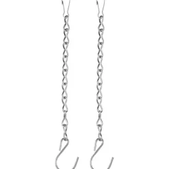 Til Fugle & Småvildt^10-pak med 50 cm sølvfarvede ophængningskæder til fuglefoderhuse, urtepotter, lanterner og dekorationer
