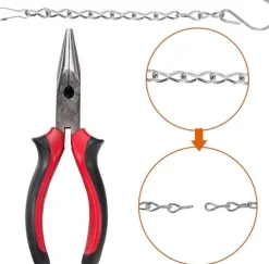 Til Fugle & Småvildt^10-pak med 50 cm sølvfarvede ophængningskæder til fuglefoderhuse, urtepotter, lanterner og dekorationer