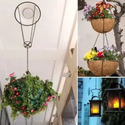 Outlet 3-pak metalhængende kæder plantestøtte til fuglefoderautomater, lanterner og vindspil, stærke kroge til udendørs brug Krukker & Plantebeholdere