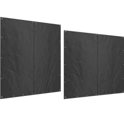 Tilbehør Til Brændeovne & Pejse^2-pak overtræk til brændestativ 174 cm, vandtæt 600D oxford, UV-beskyttelse, passer 176B x 163/175H cm, sort