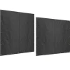 Tilbehør Til Brændeovne & Pejse^2-pak overtræk til brændestativ 174 cm, vandtæt 600D oxford, UV-beskyttelse, passer 176B x 163/175H cm, sort