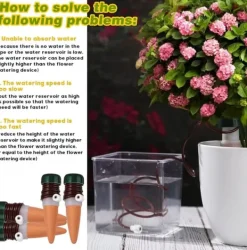 Hot 10-pak plantevandingspinde automatisk drypvandingsanordning til planter langsomt frigivende lerspidser til indendørs og udendørs brug til potteplante | CDON Vanding