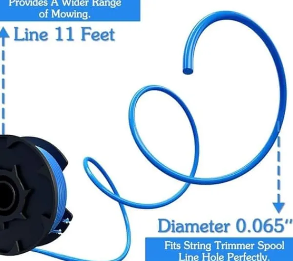 Clearance 8-pak trimmerspoler med trimmertråd og dæksel RYOBI græstrimmer Havemaskiner